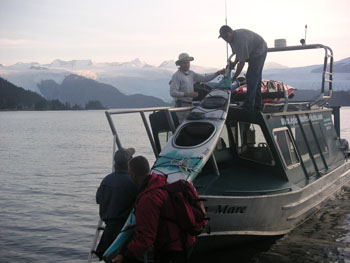Unloading Kayaks from the Fera Mare is Easye